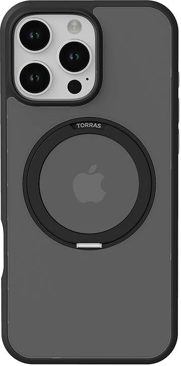 Mbështjellës Torras Ostand Pro për iPhone 16 Pro Max, i zi