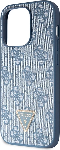 Mbështjellës Guess GUHCP15XP4TDSCPB për iPhone 15 Pro Max 6.7", Crossbody 4G Metal Logo, Kaltër