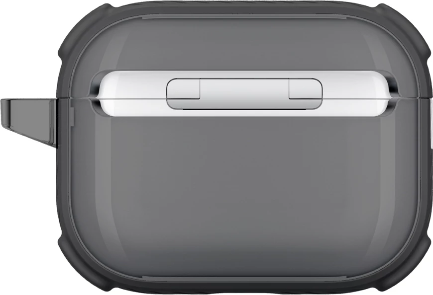 Mbështjellës për kufje, AmazingThing Titan Pro Mag Case Clear për AirPods Pro 3, PC+TPU, përputhshëm me karikim wireless, me karabiner, e zezë