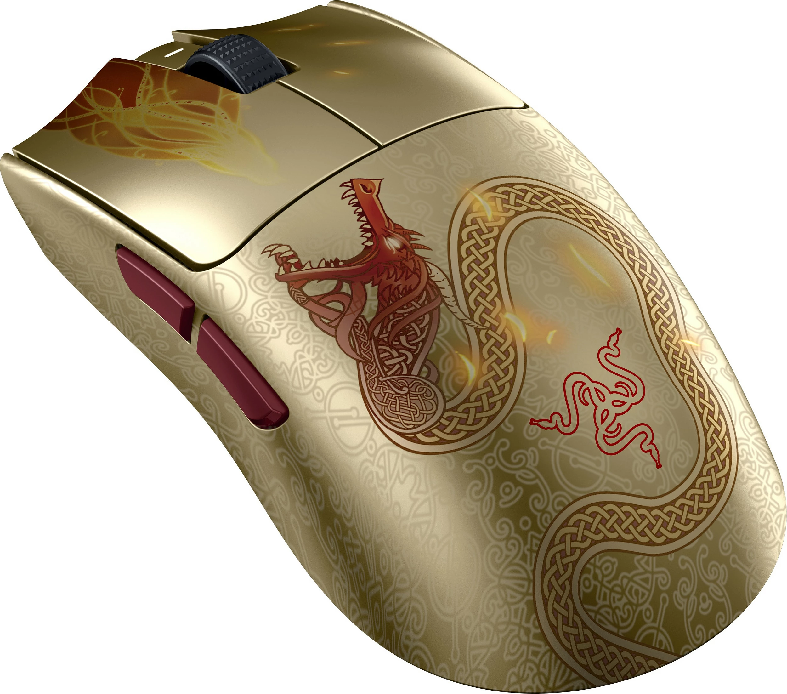 Maus Razer Viper V3 Pro Counter-Strike 2 Edition, 35000 DPI, Wireless + USB-C, Gold/Yellow