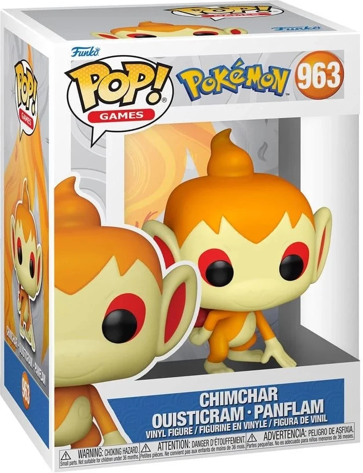 Figurinë koleksionuese Funko POP! Pokemon Chimchar (EMEA), vinil, portokalli/krem