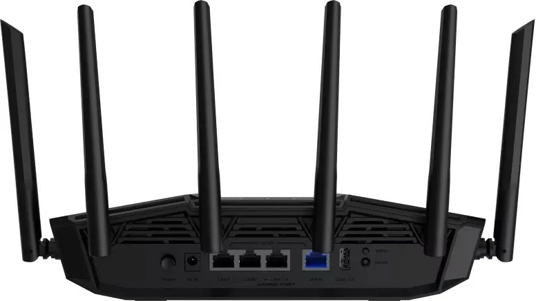 router gaming Asus TUF Gaming BE9400 tri-band WiFi 7 9400 Mbps 4x 2.5G porte USB 3.2 AiMesh 6 antena, e zezë