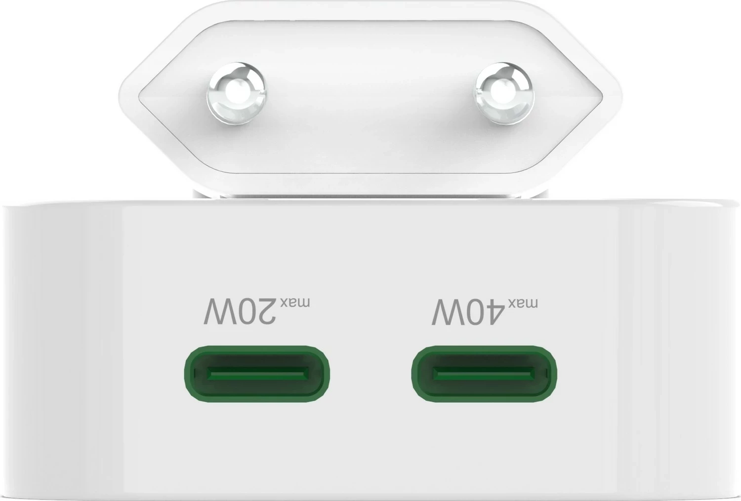 Karikues Hama 40W, 2x USB-C, i bardhë, palueshëm