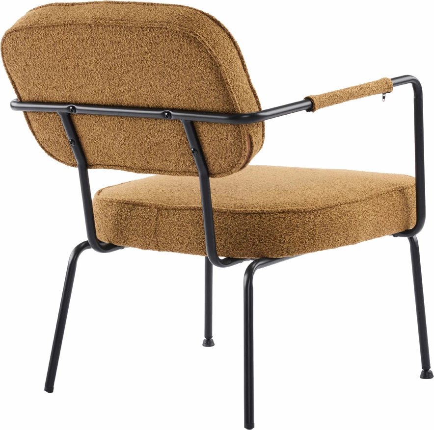 Karrige e ulët Prisley, ngjyrë mustard, 73x66x78 cm