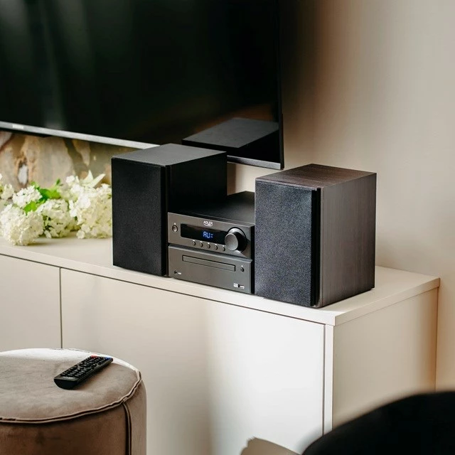 Mini tower HI-FI Adler AD 1917 me Bluetooth, CD, USB, FM Radio, e zezë