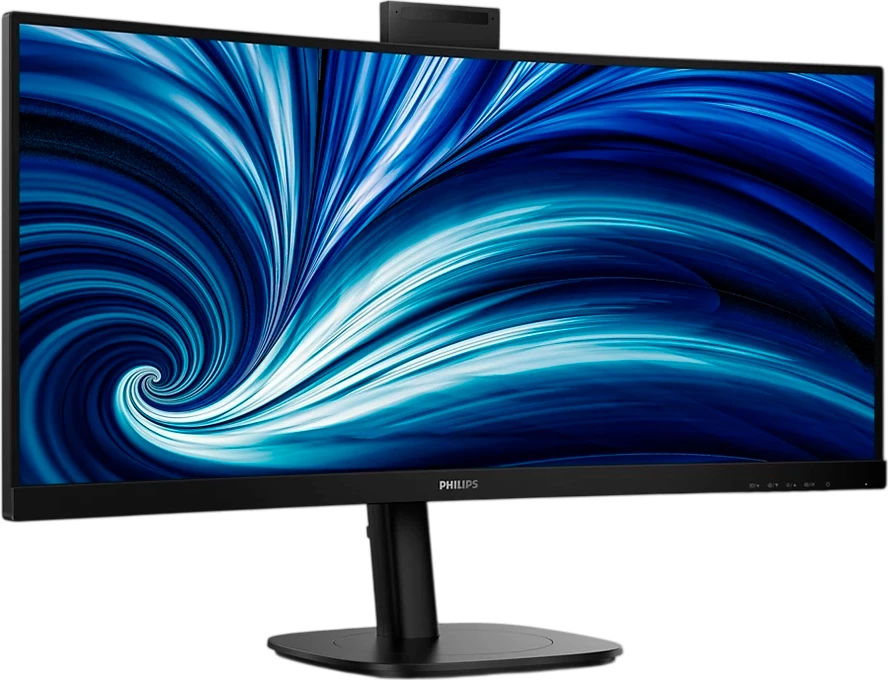 Monitor PHILIPS 34B2U3600CH 34\" Curved VA WQHD 3440x1440 120Hz USB-C PD 90W Webcam 5MP KVM, i zi