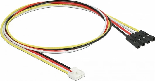 Kabllo konvertuese DeLOCK Grove 4-pin mashkull në 4x jumper femër, 0.5m, zi/kuqe/bardhë/verdhe