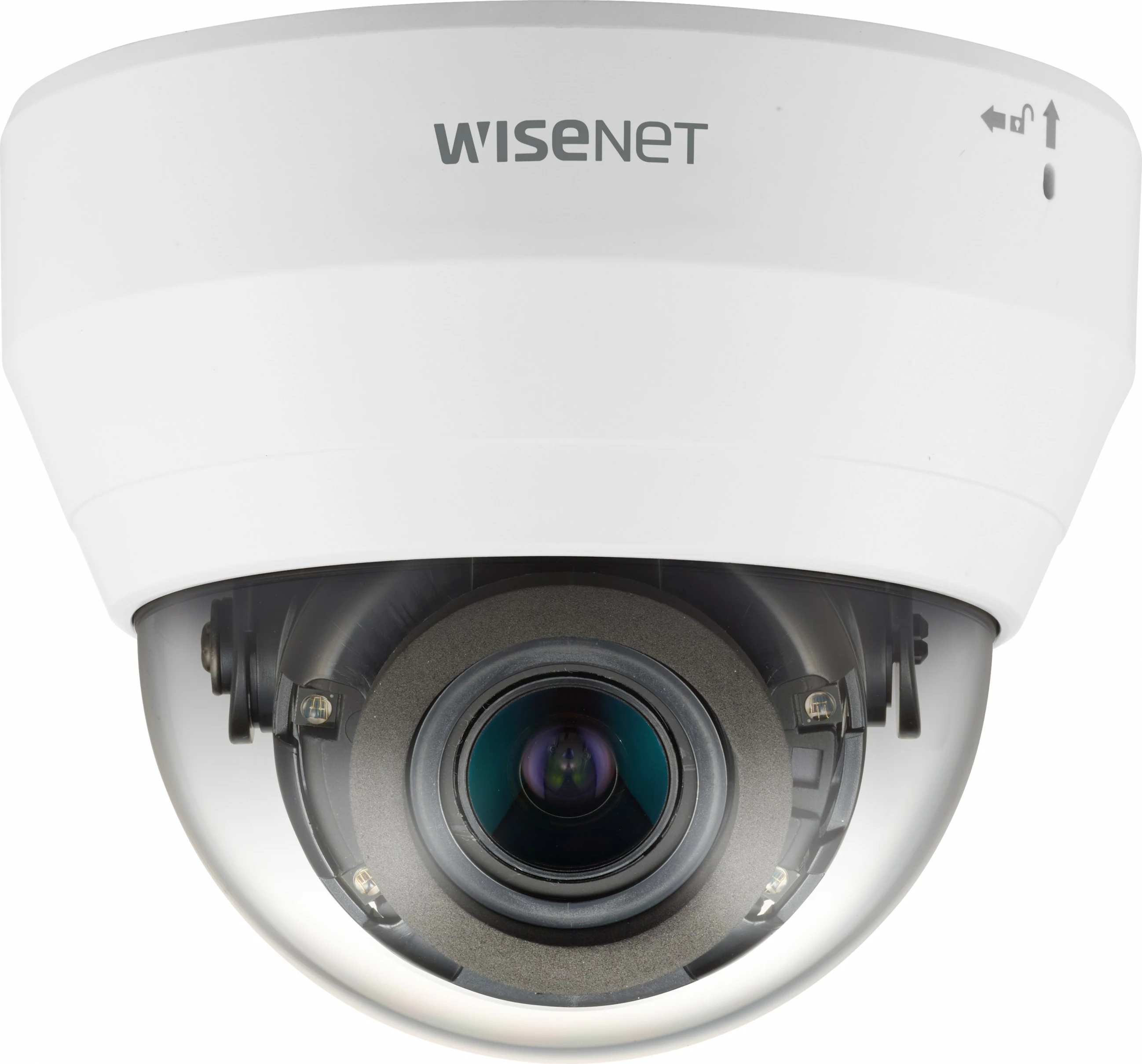 Kamerë sigurie IP Hanwha QND-7082R, Dome, e bardhë