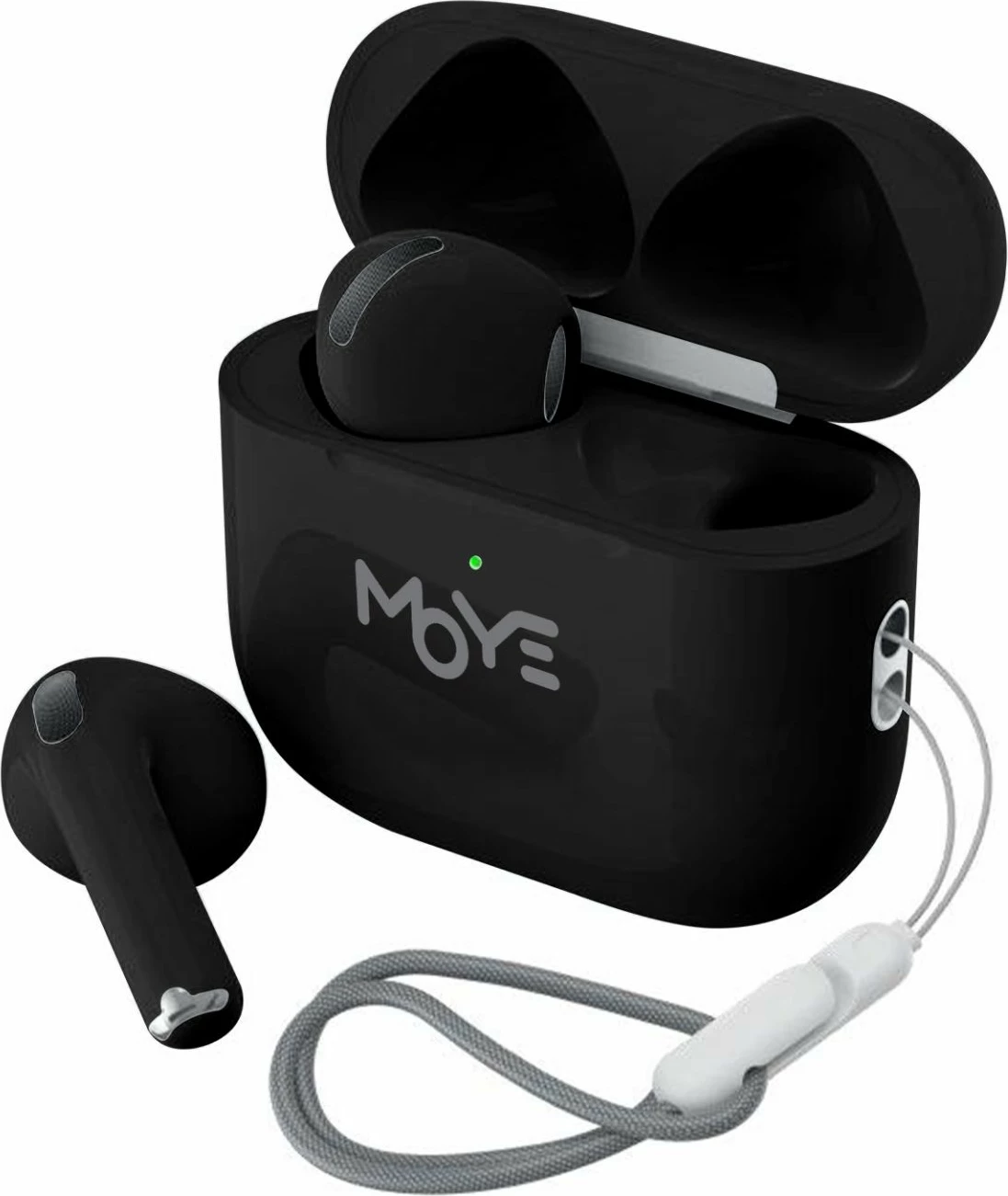 Kufje wireless MOYE Aurras 3 Lite, Bluetooth 5.4, me kasë karikimi, USB-C, zezë