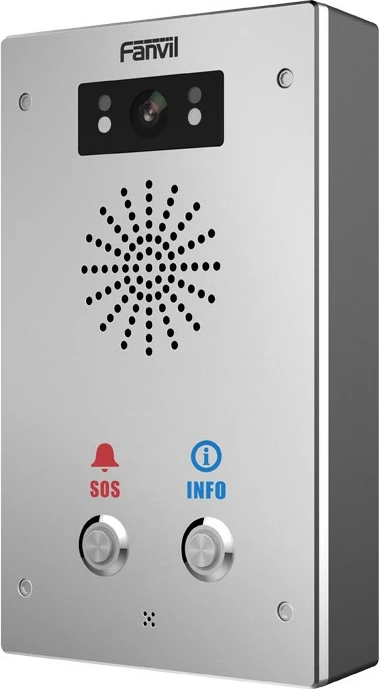 Interkom IP Fanvil I16S-02P, çelik inoks, IP65, PoE, montim në mur