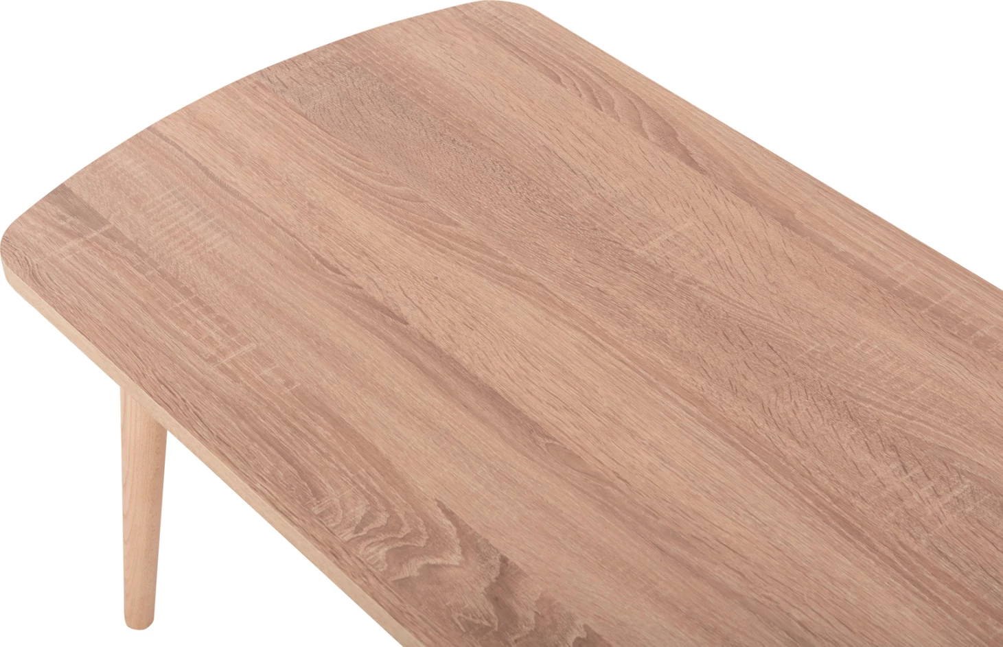Tavolinë kafeje SLIVEN FH18178.03, melaminë Sonama, këmbë ngjyrë natyrale, 90x50x47.5 cm