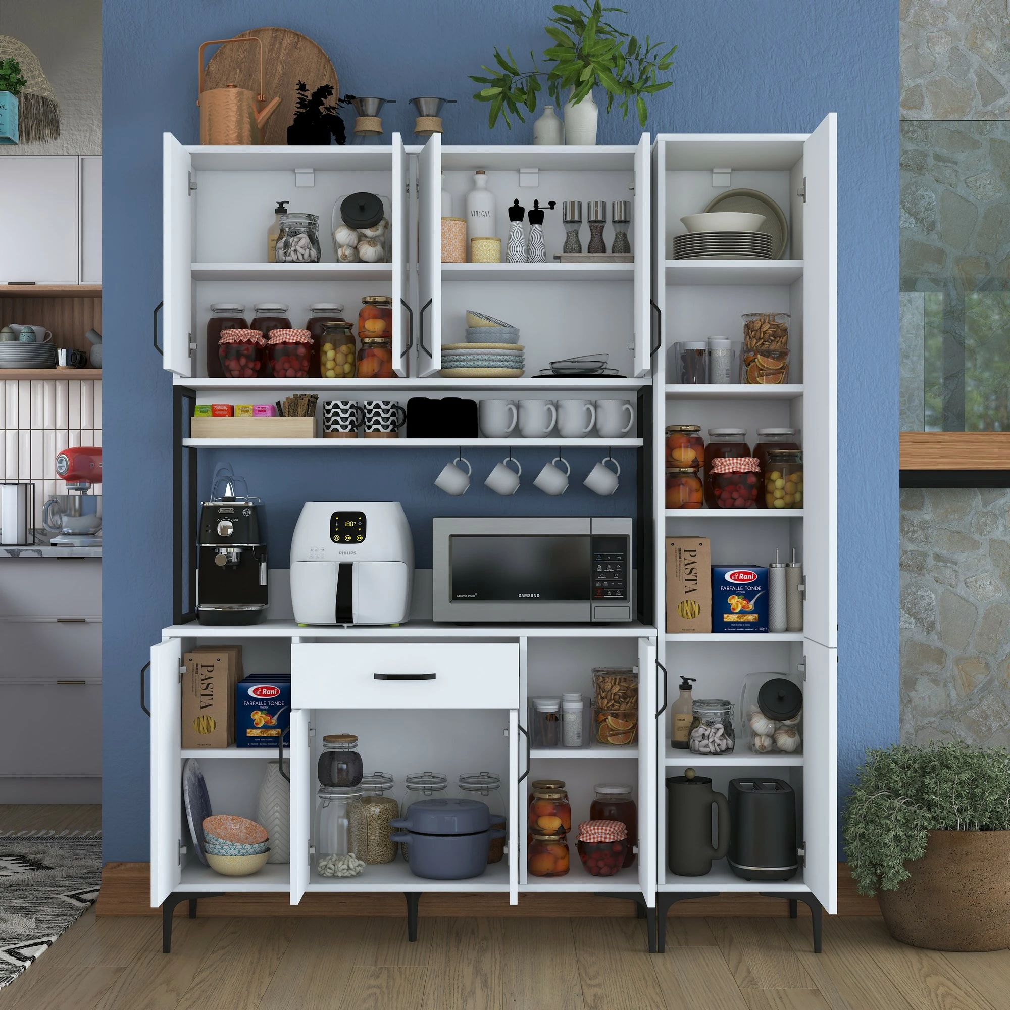 Dollap multifunksional Hanah Home, JE134 - 3055, i bardhë