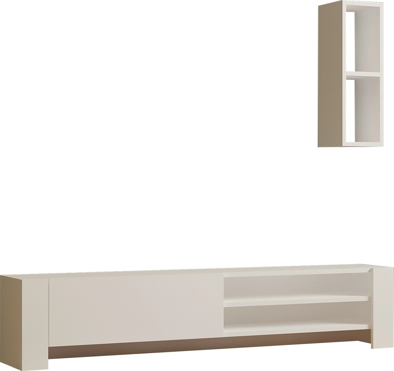 Komodë TV Hanah Home, Naz, e bardhë