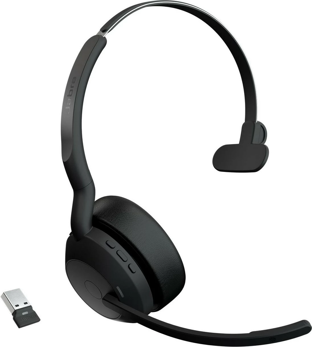 Kufje Jabra Evolve2 55, Link380a UC Mono, Wireless, Office/Call center, 20 - 20000 Hz, 79 g, të zeza