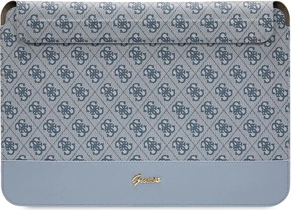Mbështjellës laptopi Guess 4G Stripe Metal Logo, deri 14", Blu