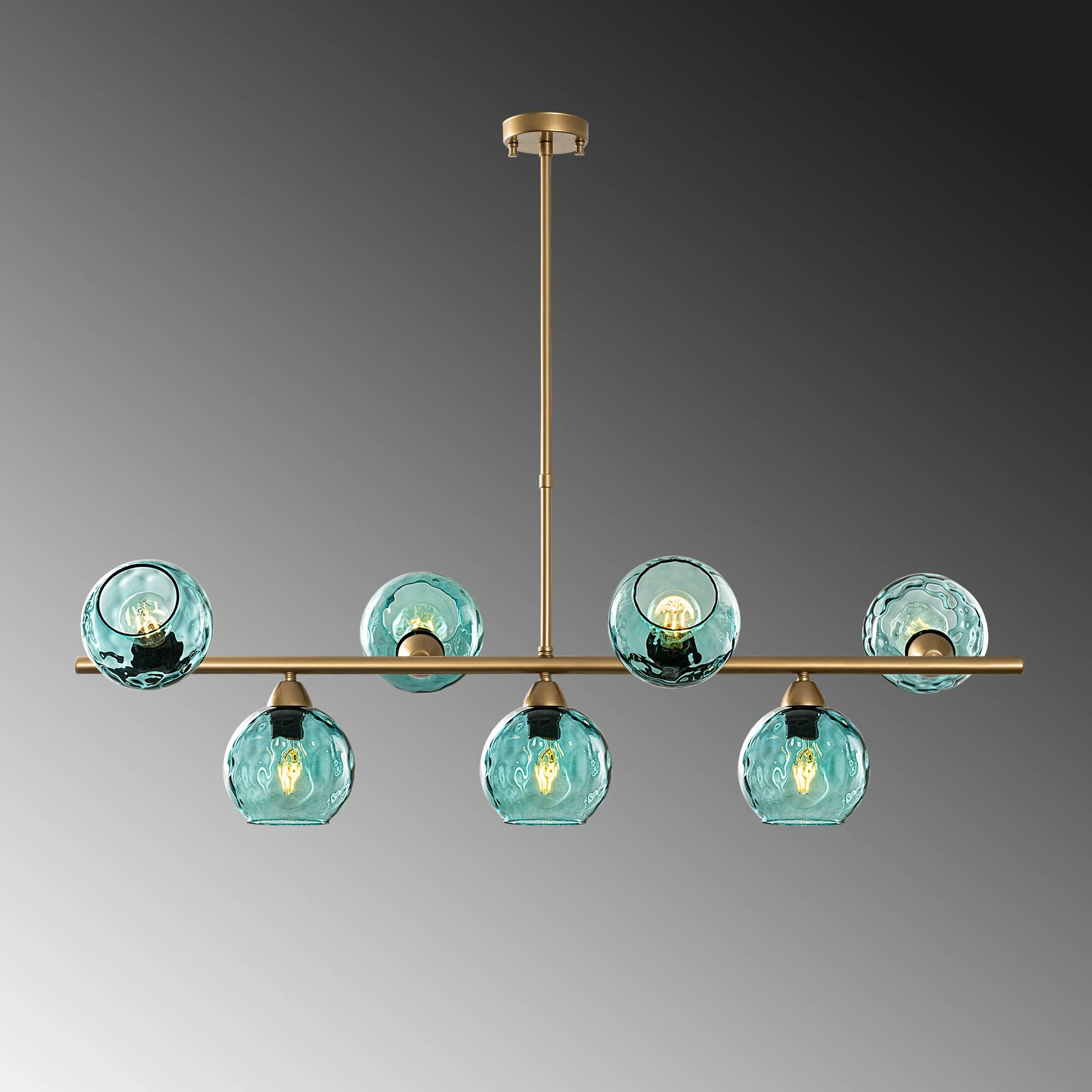 Llambë tavani Opviq Benek, blu dhe ari, 110x40x84 cm