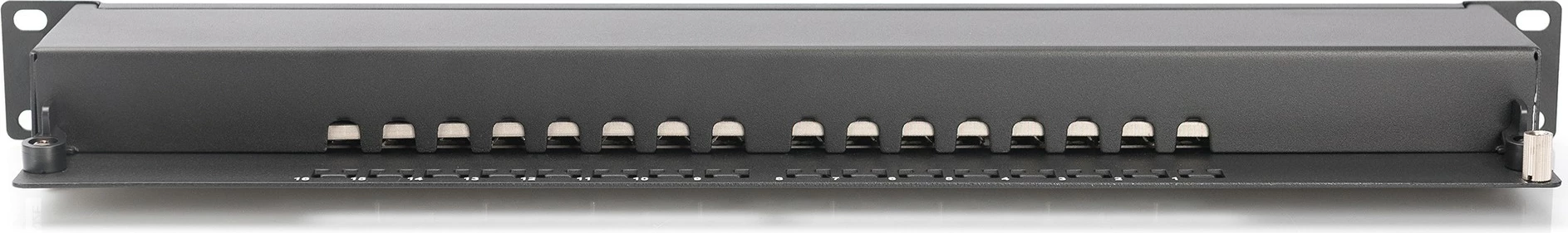 Patchpanel Digitus 16-portë Cat6, 1U, i zi