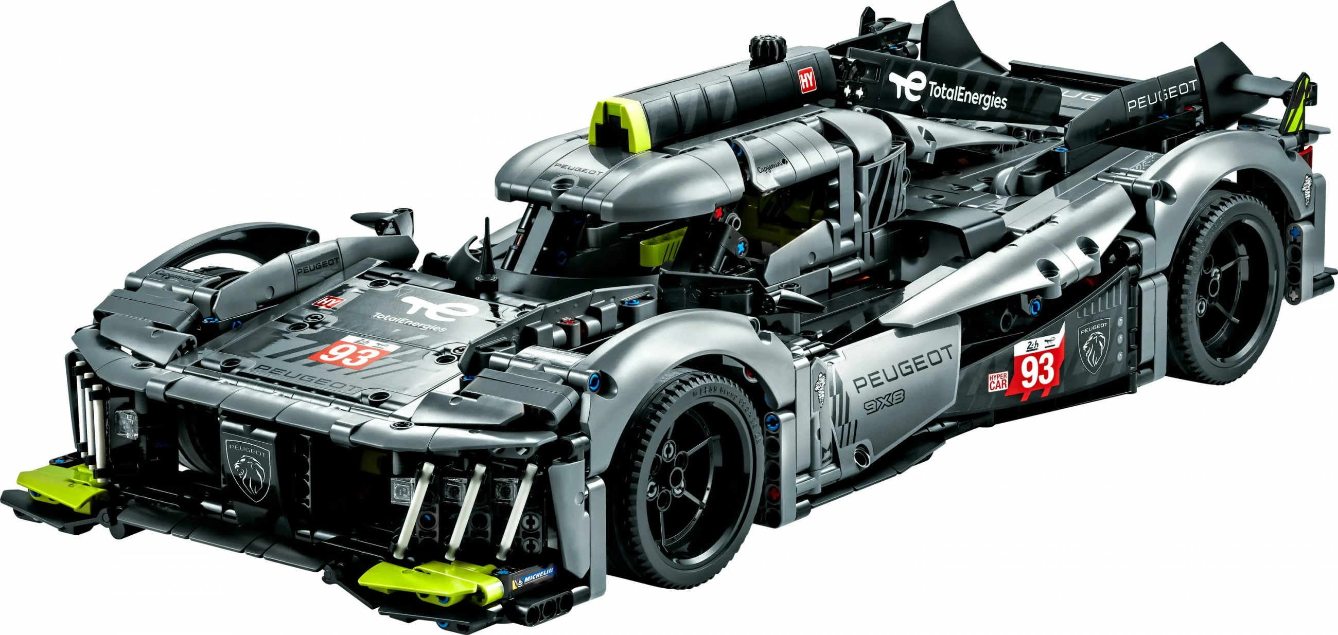 Set ndërtimi LEGO Technic PEUGEOT 9X8 24H Le Mans Hybrid Hypercar, 1775 pjesë, shumëngjyrësh