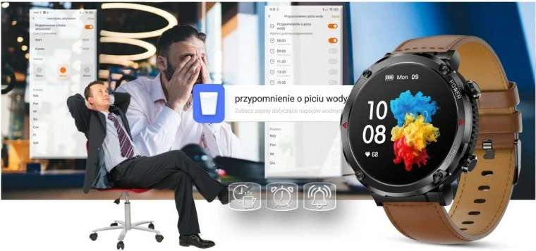 Smartwatch Gravity unisex, e zezë