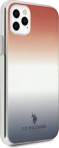 Mbështjellës U.S. Polo Assn. USHCN65TRDGRB për iPhone 11 Pro Max, Pattern Gradient, kuqe/kaltër