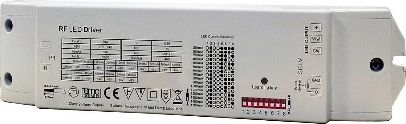 Driver LED Synergy21 S21-LED-SR000086, 50W, me dimmer, IP20, i bardhë