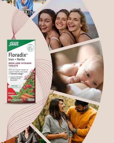 FLORADIX - Tableta me HEKUR dhe acid folik, 84 copë