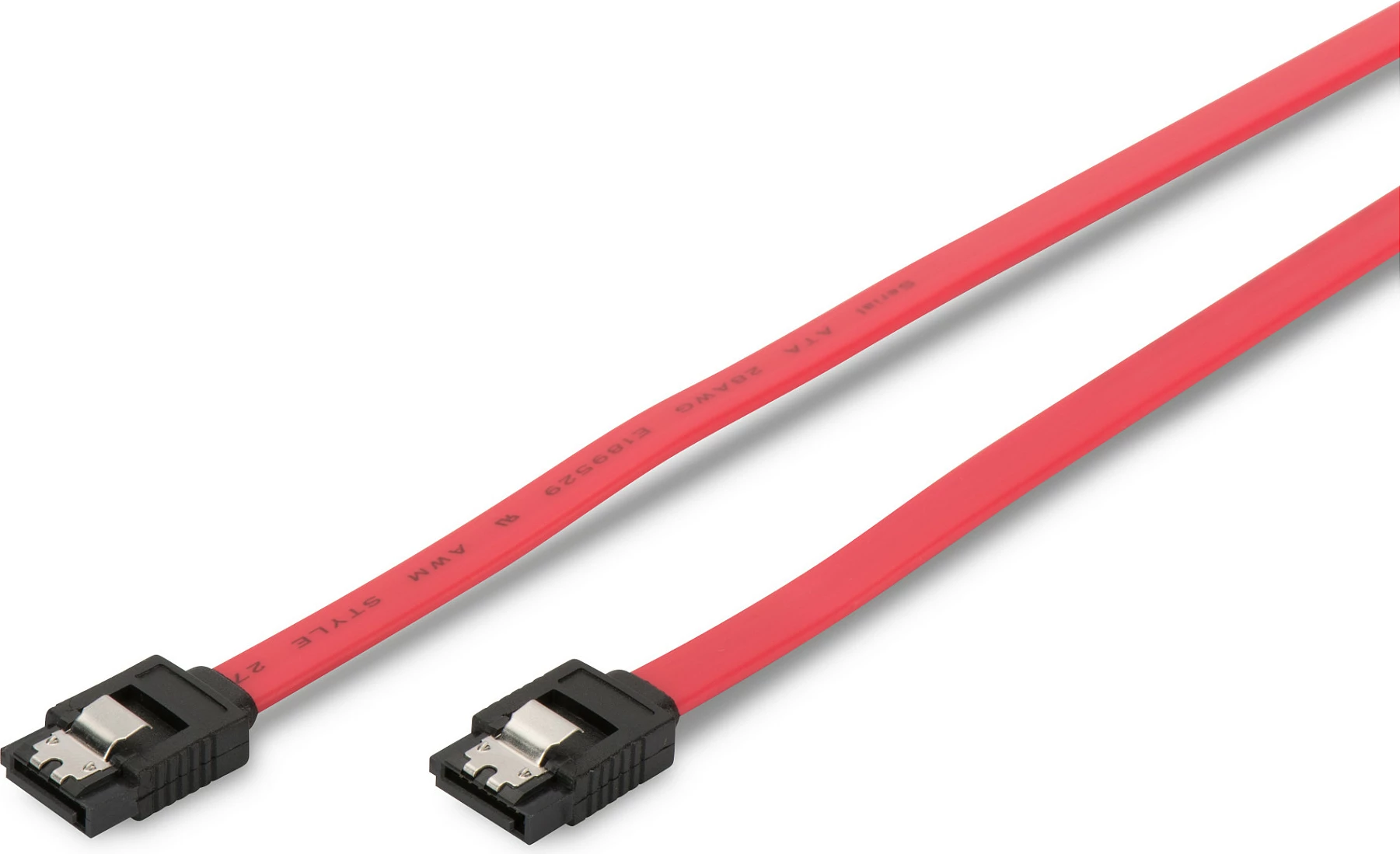 Kabllo SATA Digitus, SATA III 0.5m, 7-pin F/F, L-Type, e kuqe