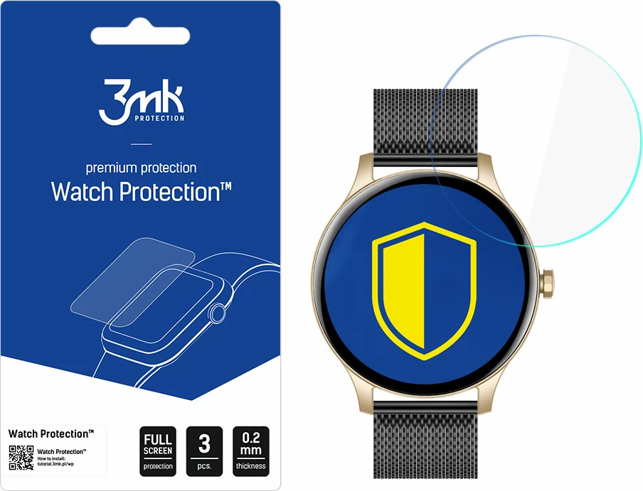 Folje mbrojtëse për smartwatch 3mk Protection Watch Protection ARC+ për Garett Classy, set prej 3 copë