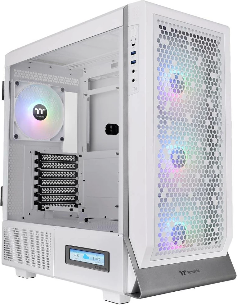 Kasë Thermaltake Ceres 500 TG ARGB Snow White, Midi Tower, xham i temperuar, ARGB, e bardhë