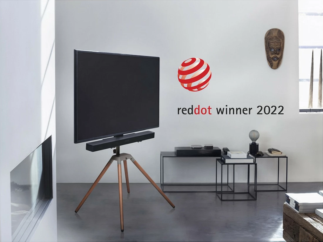 Stativ dyshemeje për TV One For All WM 7475 Quadpod, 32-70", VESA 200x100-400x400, 360°, 35 kg, kafe/gri