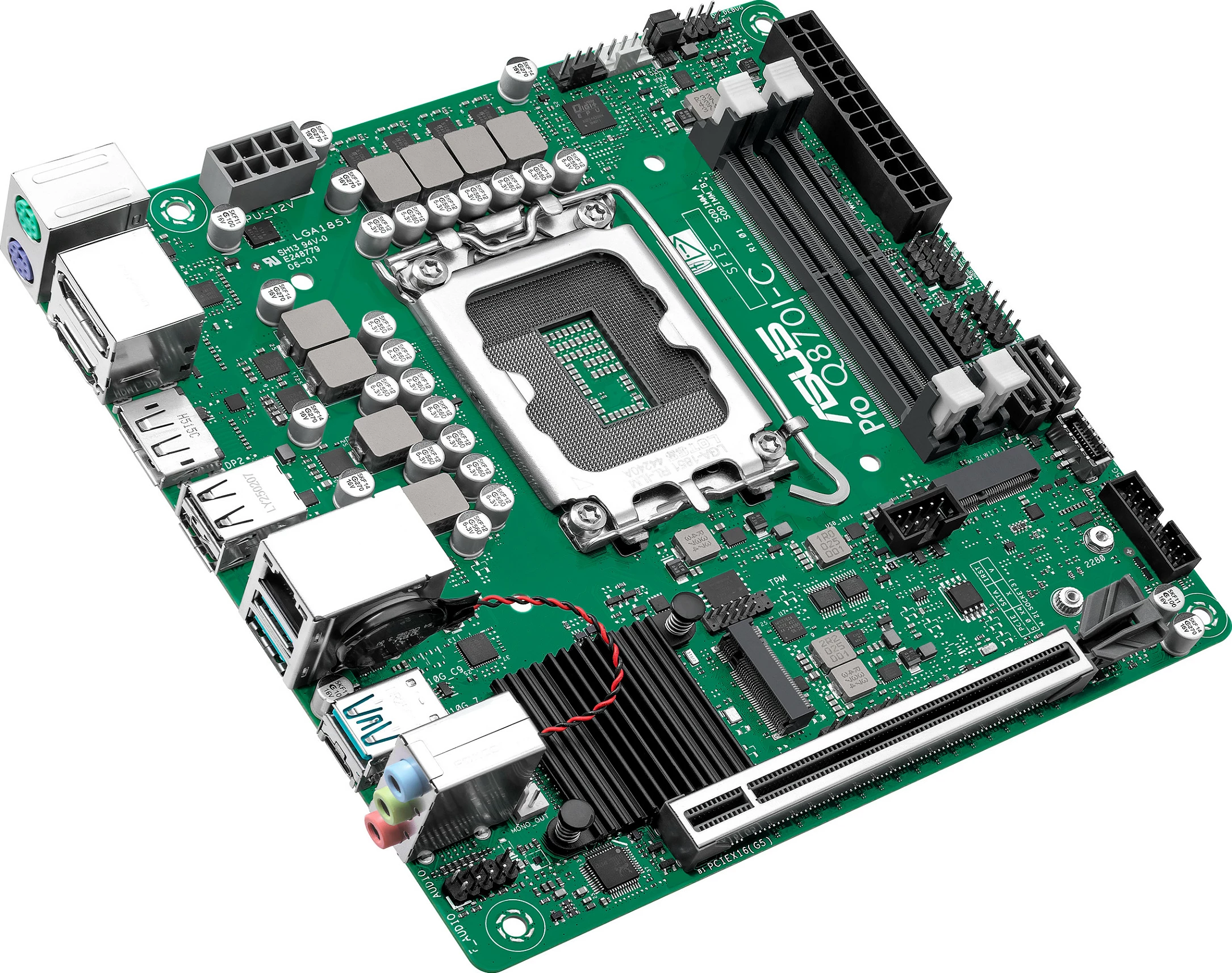 Pllakë amë ASUS PRO Q870I-C-CSM, LGA1851, mini-ITX, DDR5 SO-DIMM, 128GB