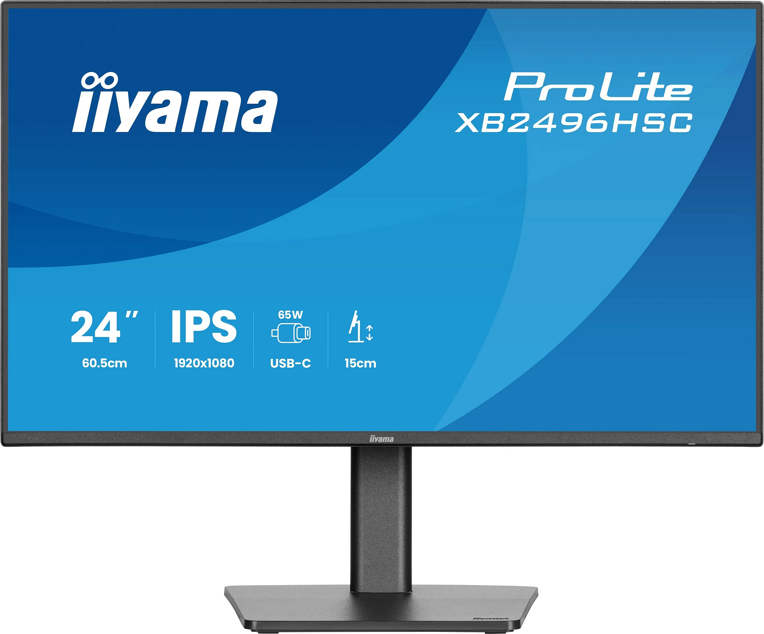 Monitor iiyama ProLite XB2496HSC-B1, 24", IPS, FHD 144Hz, USB-C, altoparlantë, i zi