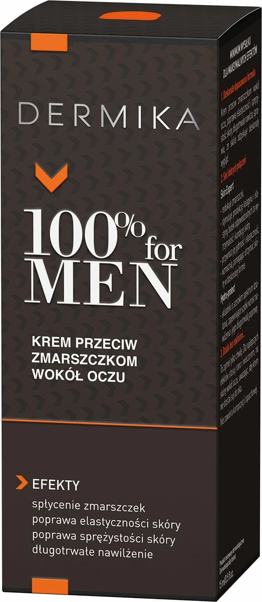 Krem për sy për meshkuj Dermika 100% for Men Anti-Wrinkle, 15ml