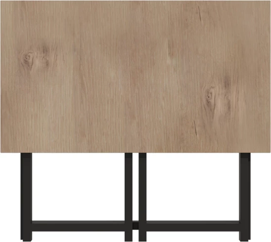 Tavolinë zyre e palosshme Thox, ngjyrë lisi-melaminë e zezë, 80x50x72cm