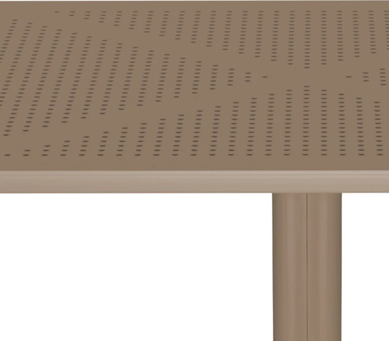 Tavolinë katrore Groovy, e shpuar, PP, ngjyrë kapuçino, 80x80x74cm