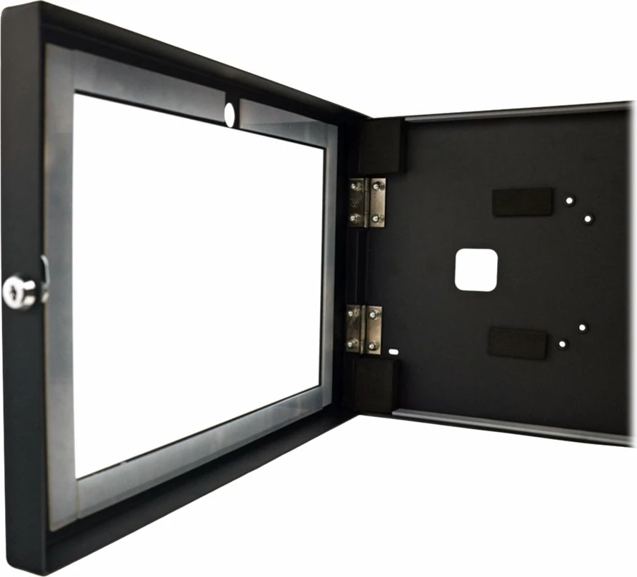 Mbajtës tavoline për tabletë Hannspree, 13.3", metal, me kyç, i zi