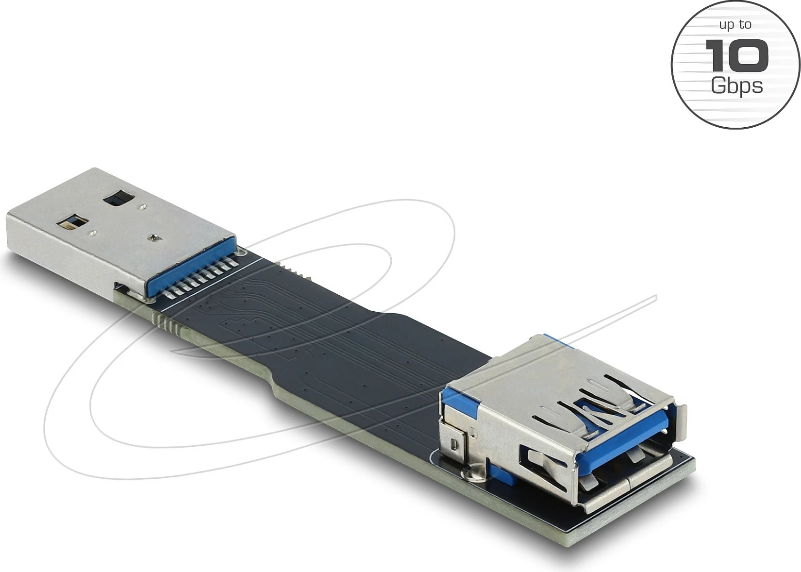 Adapter USB DeLOCK USB-A (femër në mashkull) 10 Gbps, Plug and Play, i zi