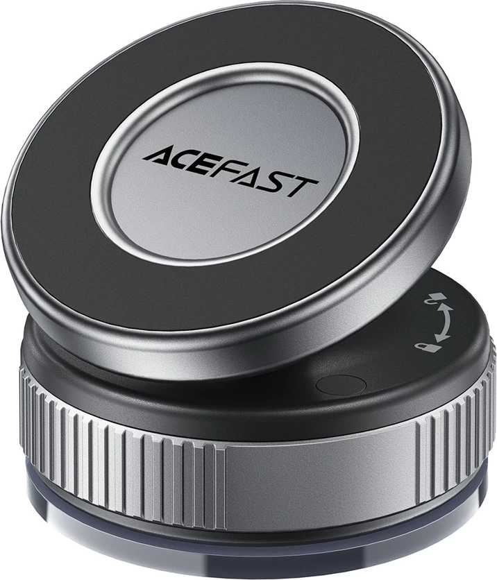 Mbajtës magnetik për celular Acefast E27, kupë thithëse për dashboard/xham, rrotullim 360°, i zi