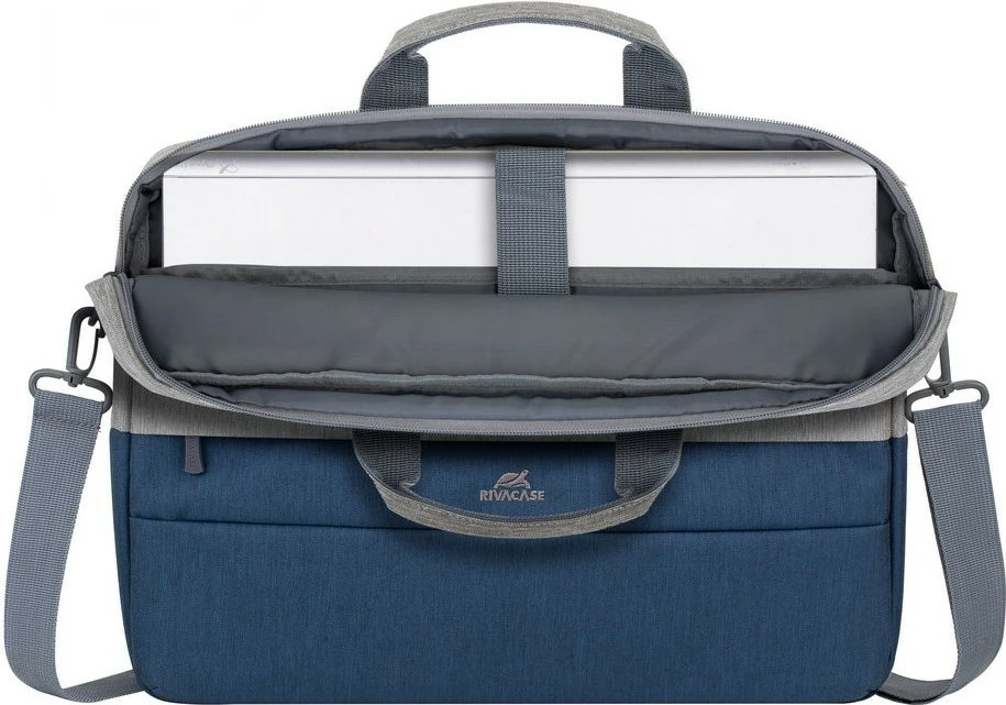 Çantë laptopi RIVACASE Prater 7532, 15.6 inç, gri/blu