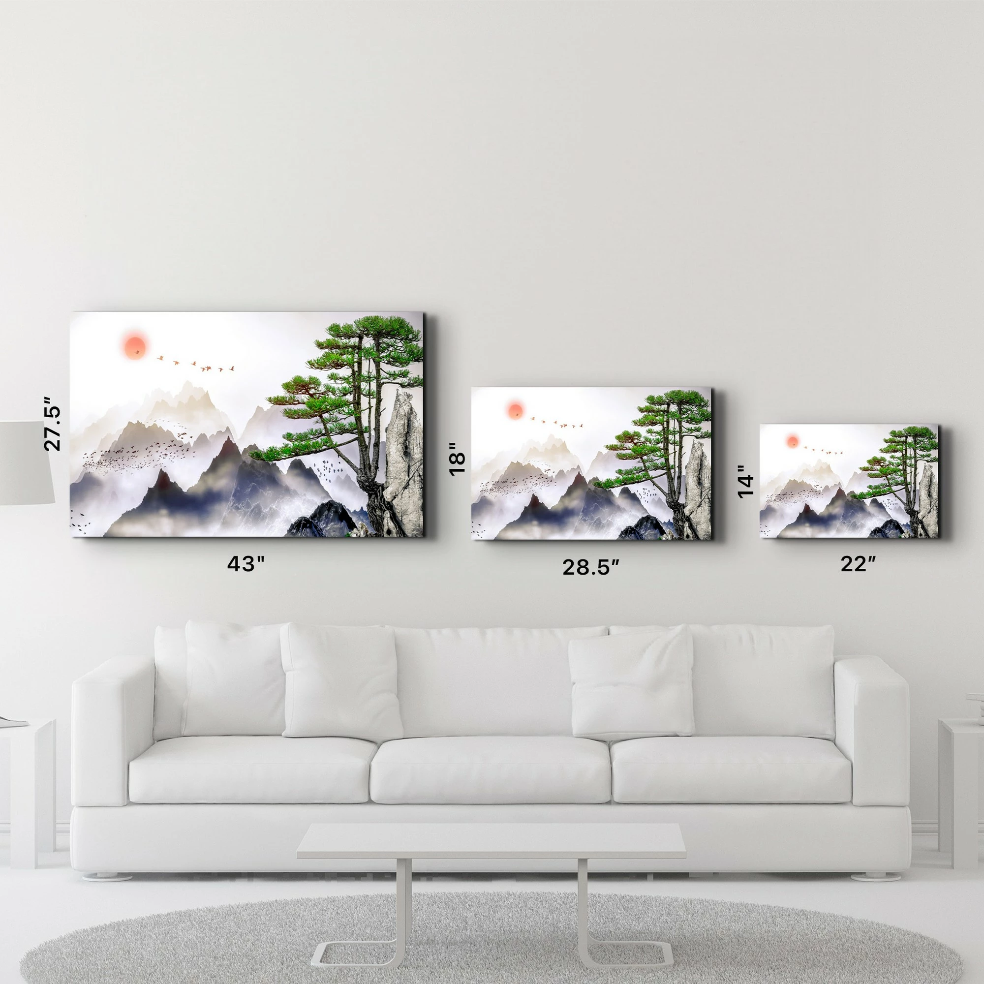 Pikturë dekorative prej xhami të temperuar, shumëngjyrëshe, CAM-1019, 35x55cm