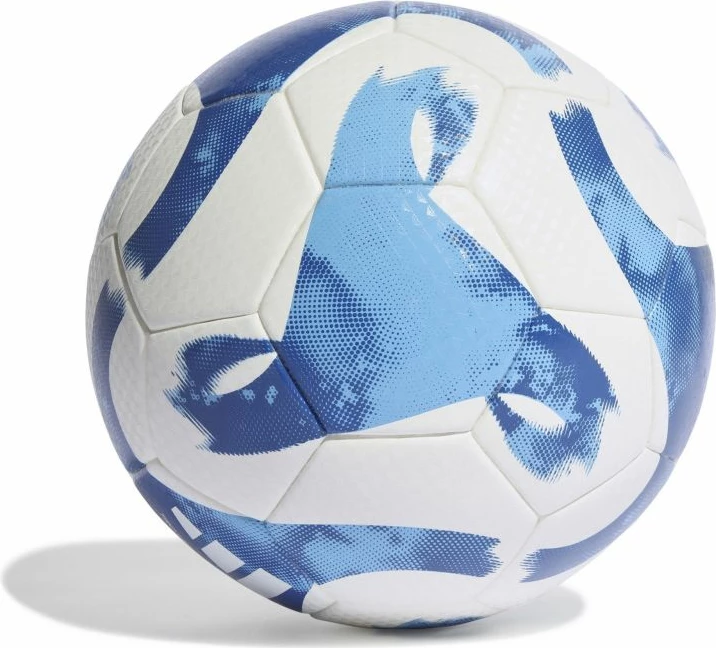 Top futbolli adidas për meshkuj dhe femra, bardhë e blu [Madhësia: 5]