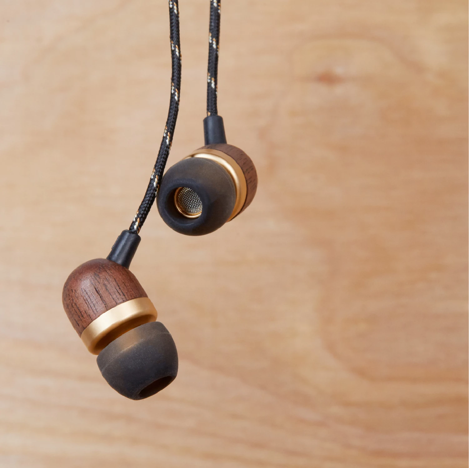 Kufje House of Marley Smile Jamaica me kabllo 3.5mm, mikrofon inline, Brass