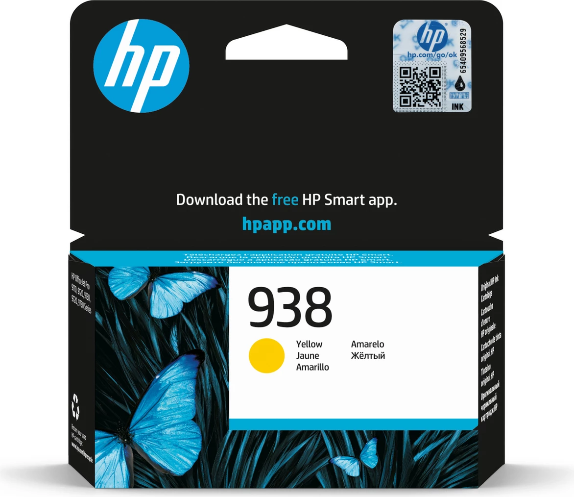 Kartushë boje HP 938 MPN 4S6X7PE rendiment 800 faqe Standard, e verdhë