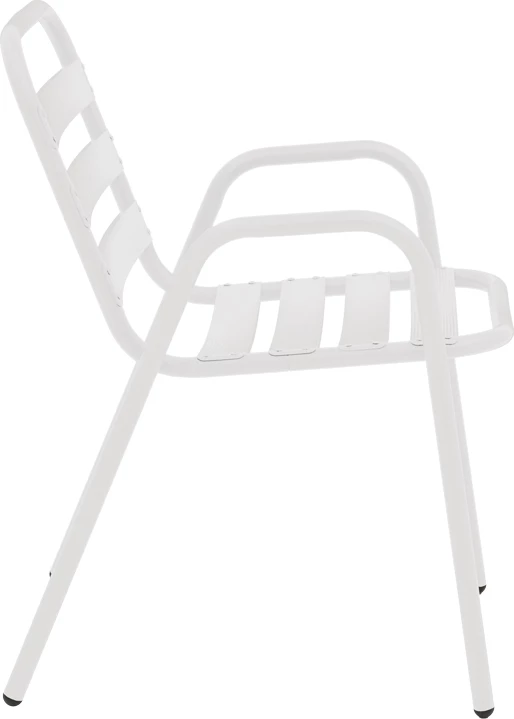 Karrige Sussie e bardhë metalike me shufra alumini 45x62x76cm