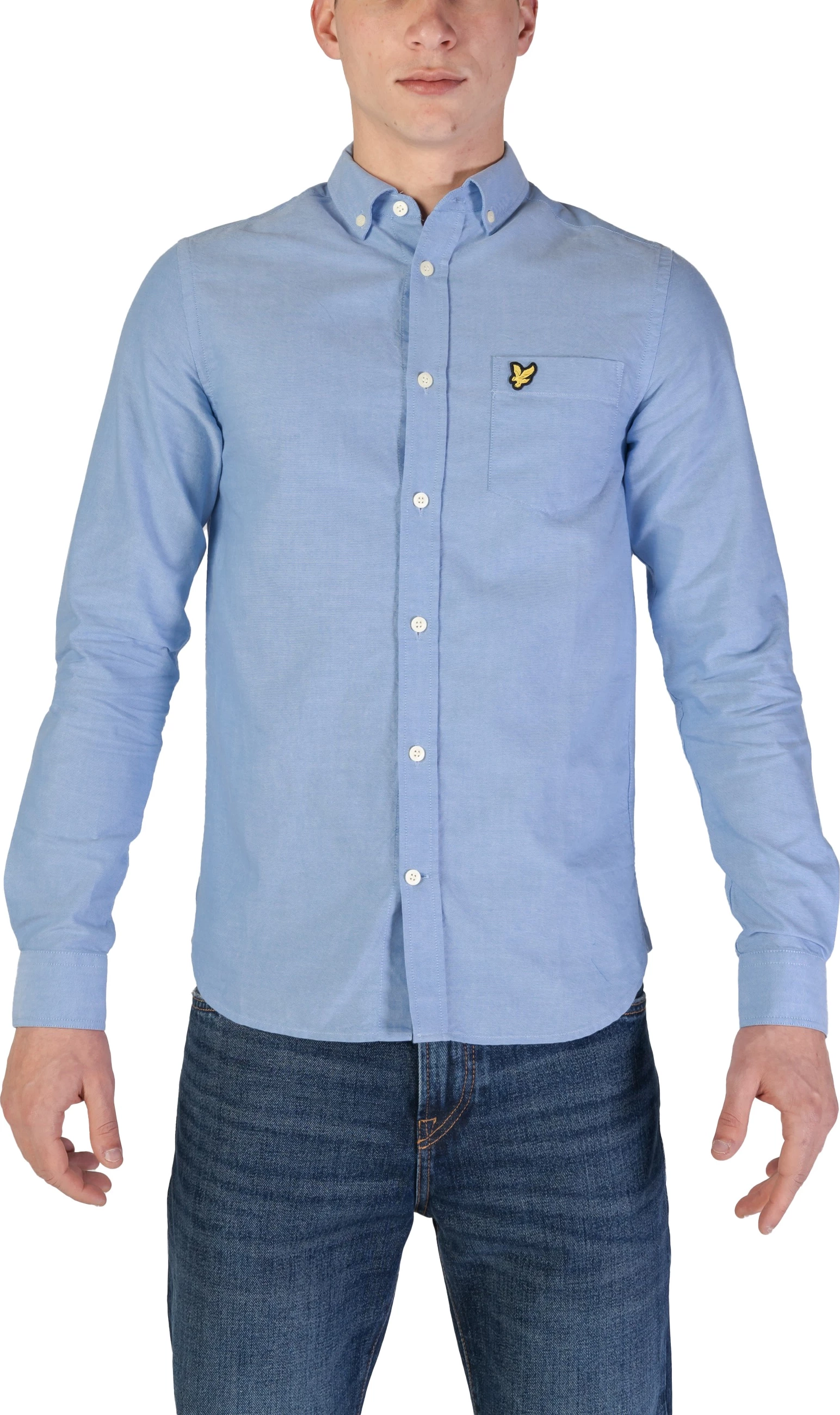 Këmishë për meshkuj Lyle & Scott LW1302VOG, kaltër e çelët