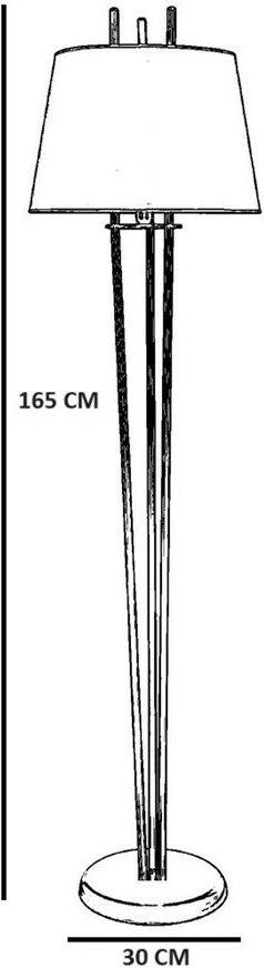 Llambë dyshemeje Opviq, 8823-1, ngjyrë krem dhe ari