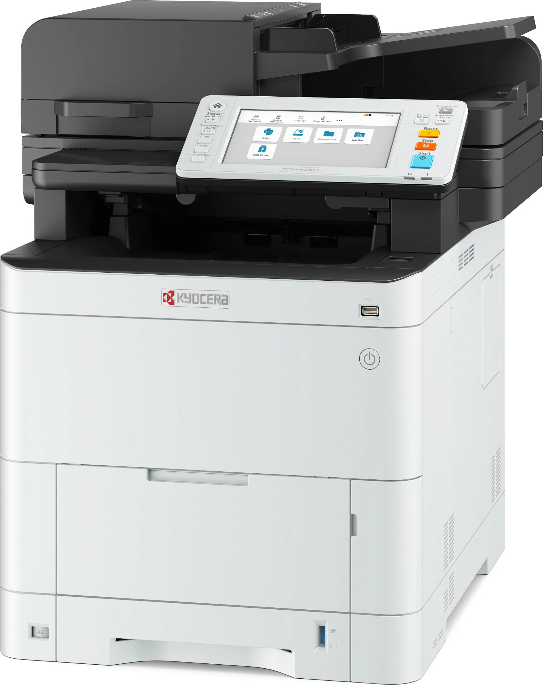 Printer multifunksional Kyocera ECOSYS MA4000cix, ngjyra, USB/LAN, duplex print/scan, ekran me prekje 7", gri/zi