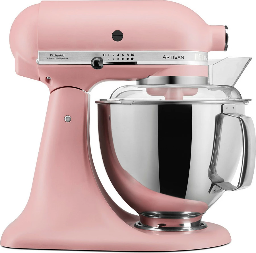 Mikser stacionar KitchenAid Artisan 5KSM175PSEDR, tas 4.8 L, 300 W, 10 shpejtësi, rozë