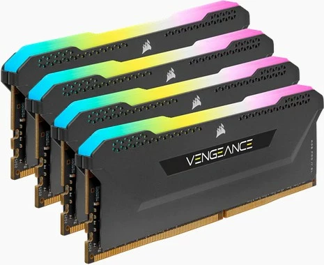 RAM Memorje Corsair Vengeance RGB 64GB (4x16GB) DDR4 3200MHz, e zezë