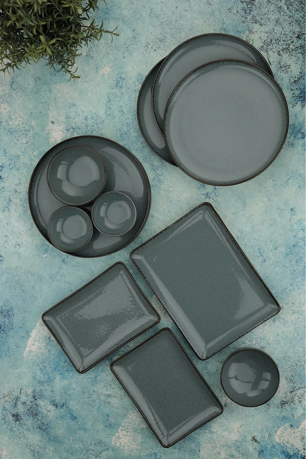 Set mëngjesi 14 pjesësh Hermia, anthracite, MOD14KH730P01